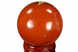 Polished Red Jasper Sphere - Brazil #116031-1